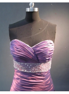 Purple  Mermaid Trumpet Taffeta Prom Dress 1826