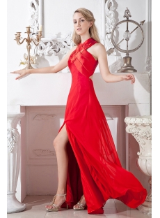 Red Criss-Cross Back Evening Dresses for Party