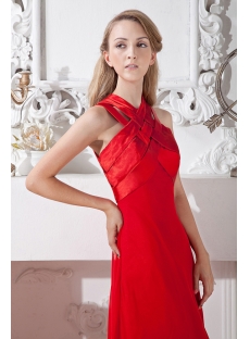 Red Criss-Cross Back Evening Dresses for Party