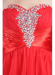 Red High to Low Prom Dress with Sweetheart  1993