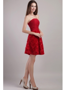 Red Short Floral Cocktail Dress Sale 2232