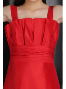 Red Taffeta Junior Bridesmaid Dresses Cheap 2578