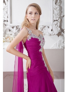 Romantic Fuchsia Celebrity Dress with Sash
