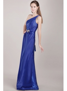 Royal Blue Discount One Shoulder Bridesmaid Dress