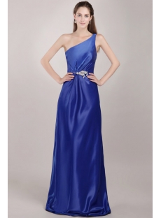 Royal Blue Discount One Shoulder Bridesmaid Dress