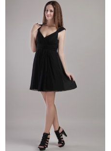 Short Chiffon Little Black Party Dresses for Juniors 2265