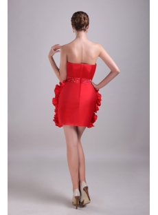 Short Ruffled Red Party Dresses 1438