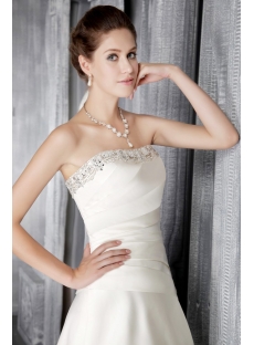 Strapless Satin Long Elegant Bridal Gown 2867