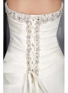 Strapless Satin Long Elegant Bridal Gown 2867