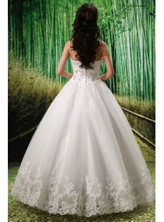 Strapless Satin Tulle Wedding Dress With Ruffle Lace Beadwork