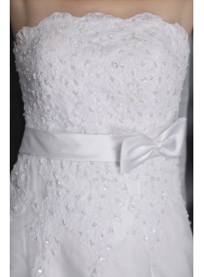Stylish Strapless Lace Bridal Gown Dress 2734