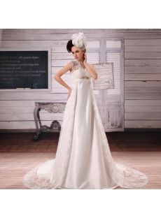 Sweetheart Asymmetrical Satin Lace Wedding Dress With Beadwork Crystal Sequins