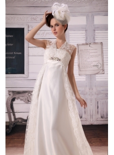 Sweetheart Asymmetrical Satin Lace Wedding Dress With Beadwork Crystal Sequins