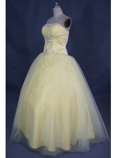 Sweetheart Floor Length Satin Tulle Quinceanera Dress With Ruffle Beading 02226