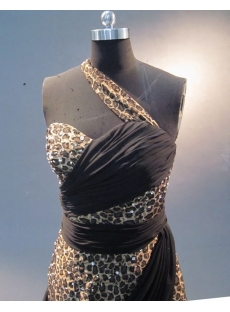 Zebra  A-Line Floor-Length Satin Prom Dress 1801