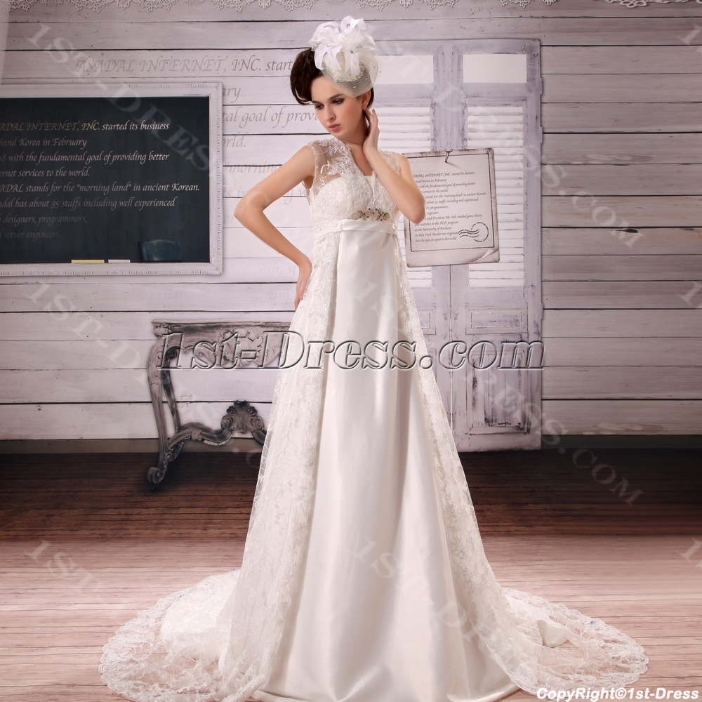 images/201306/big/Sweetheart-Asymmetrical-Satin-Lace-Wedding-Dress-With-Beadwork-Crystal-Sequins-2083-b-1-1372102996.jpg