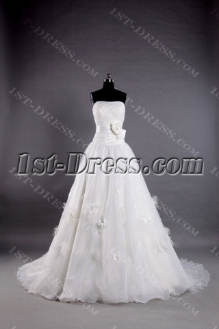 A Line Princess Wedding Dresses with Strapless