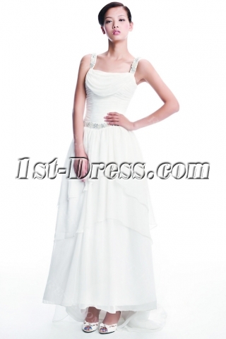 Chiffon Informal Bridal Gown for Plus Size