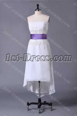 Cute High-low Short Summer Wedding Dress