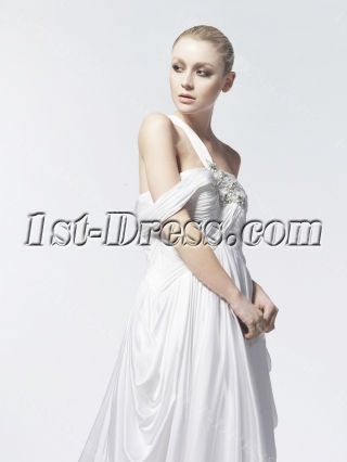 One Shoulder Chiffon Bohemian Wedding Dresses
