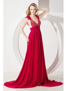 2011 Red Summer Prom Dress for Beach