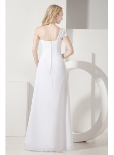 2012 Unique Ivory Long Evening Gown with One Sleeve