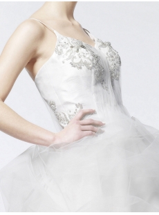 2014 Couture Ball Gown Wedding Dresses with Spaghetti Straps