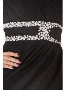 Black One Shoulder Sexy Formal Evening Gown