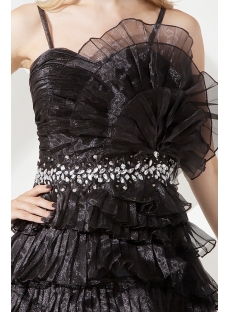 Black Popular Tea Length Junior Prom Dress