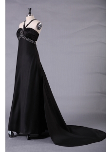 Black Sexy Plus Size Prom Dress with Open Back