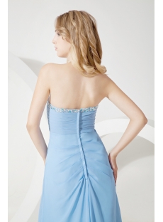 Blue Chiffon Elegant Prom Dress for Plus Size