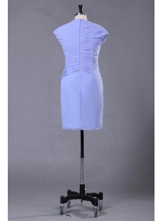 Blue Chiffon Mini Short Mother of the Groom Dresses for Summer