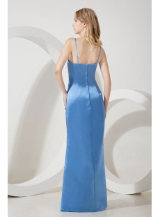 Blue Long Bridesmaid Dress for Plus Size