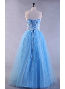 Blue Plus Size Party Dress for Sweet 16