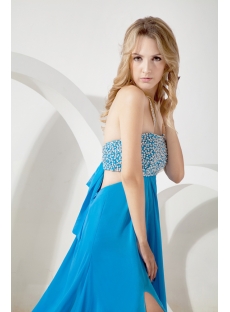Blue Sexy Evening Gown for Beach