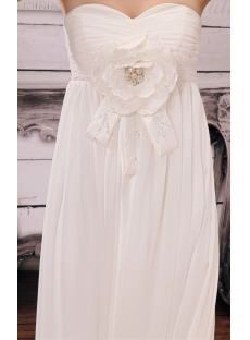 Brilliant Sweetheart Chiffon Pregnant Bridal Dresses With Ruffle