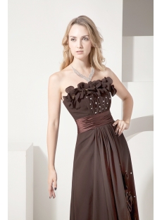 Brown Long Plus Size Mother of Groom Dress