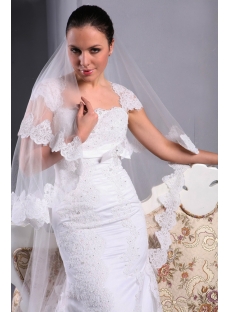 Cap Sleeves Lace Wedding Dress with Open Back
