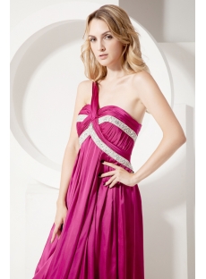 Casual Plus Size Evening Gown with One Shoulder