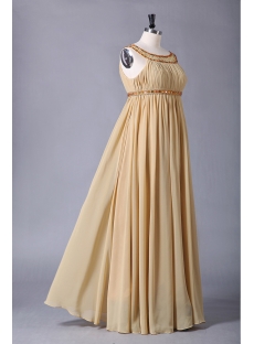 Champagne Scoop Long Special Occasion Plus Size Dresses