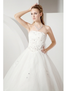 Cheap Strapless Princess Wedding Dress with Corset