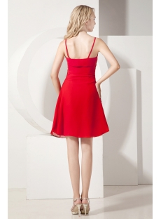 Chiffon Cute Red Mini Homecoming Dress
