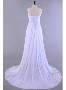 Chiffon V-Neckline Empire Bridal Gowns for Plus Size