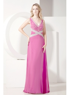 Fuchsia Criss Straps 2013 Evening Gown