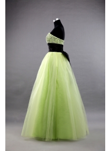 Green and Black Long Terrific 15 Quinceanera Dresses