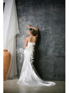 Ivory Sheath Long Casual Wedding Dress