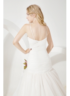 Ivory Straps Organza Mermaid Bridal Gowns