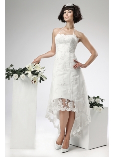 Lace High-low Civil Wedding Dresses