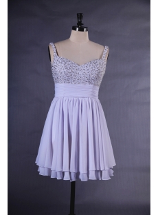 Lavender Straps Short Plus Size Prom Dresses