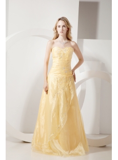 Long Daffodil Quinceanera Dresses Cheap 2012